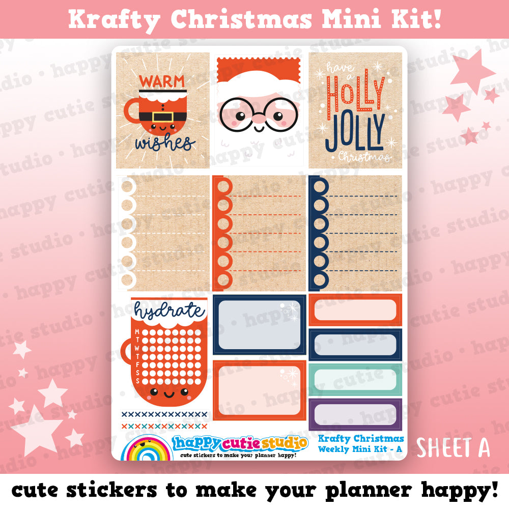 Krafty Christmas MINI Weekly Kit, Planner Stickers
