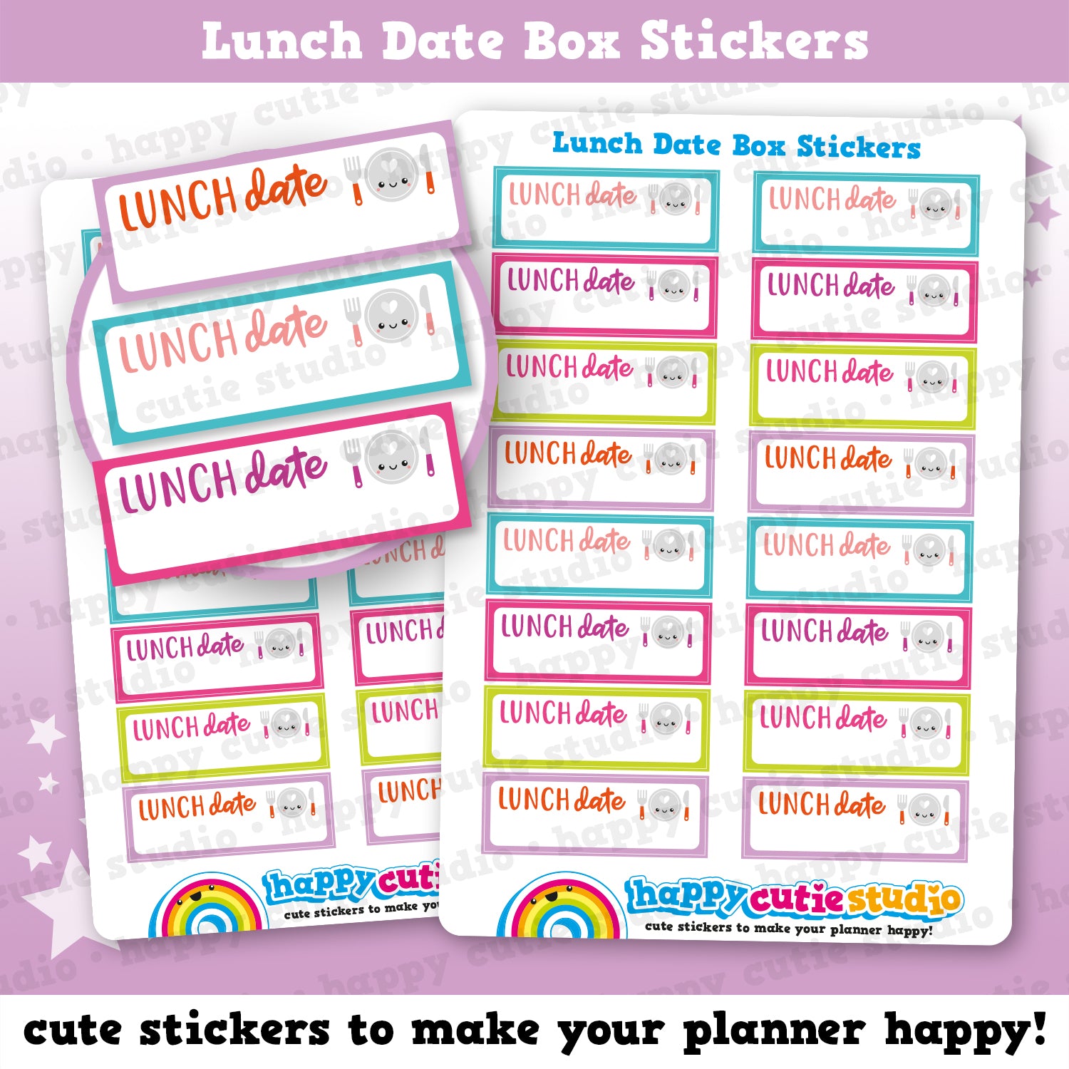 16 Cute Lunch Date/Tracker/Food Planner Stickers
