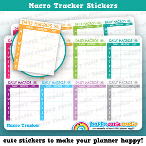 8 Cute Full Box Macro Counter/Tracker Planner Stickers