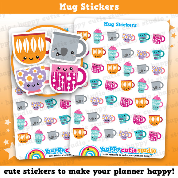 42 Cute Mug Planner Stickers