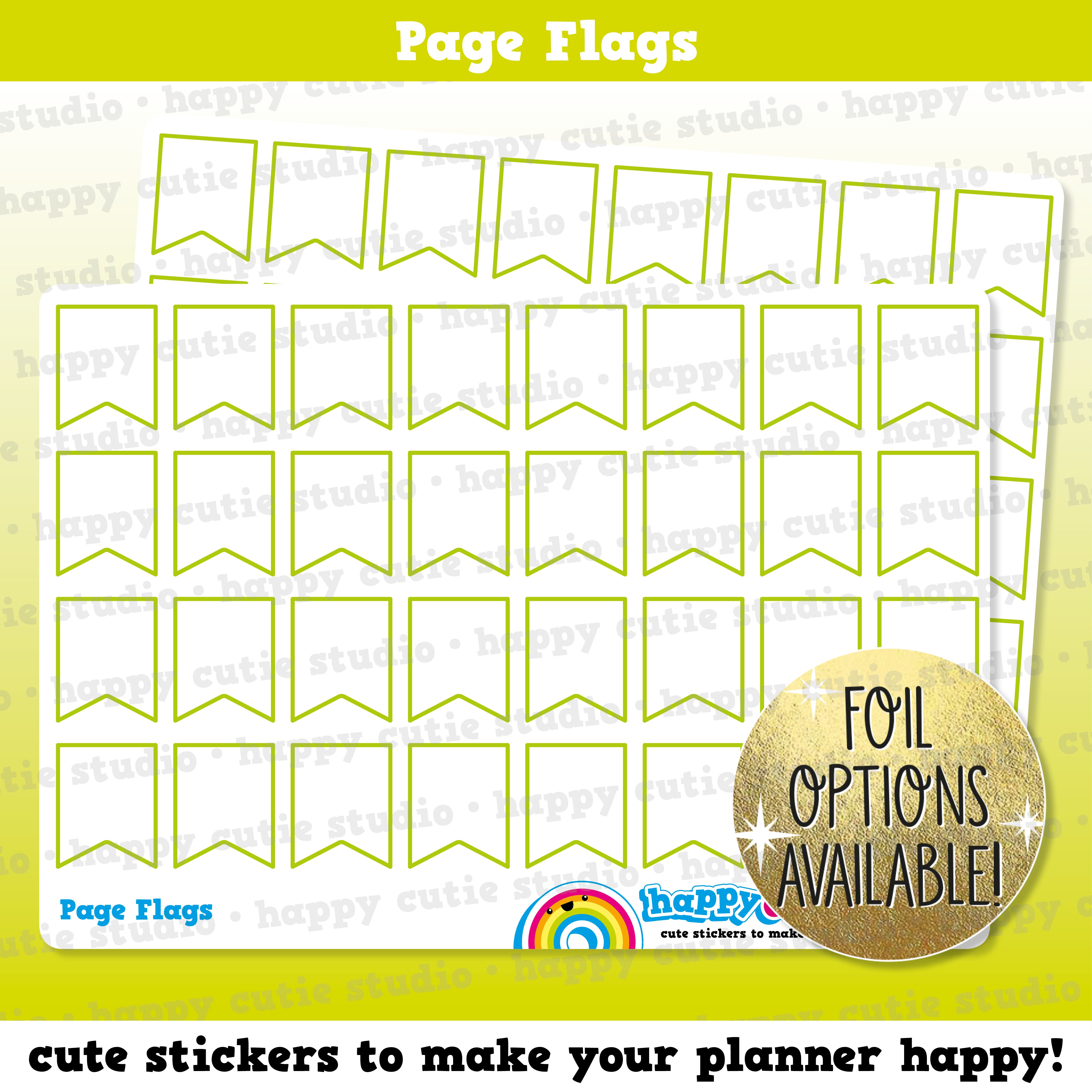 32 Cute Page Flags/Functional/Practical Planner Stickers