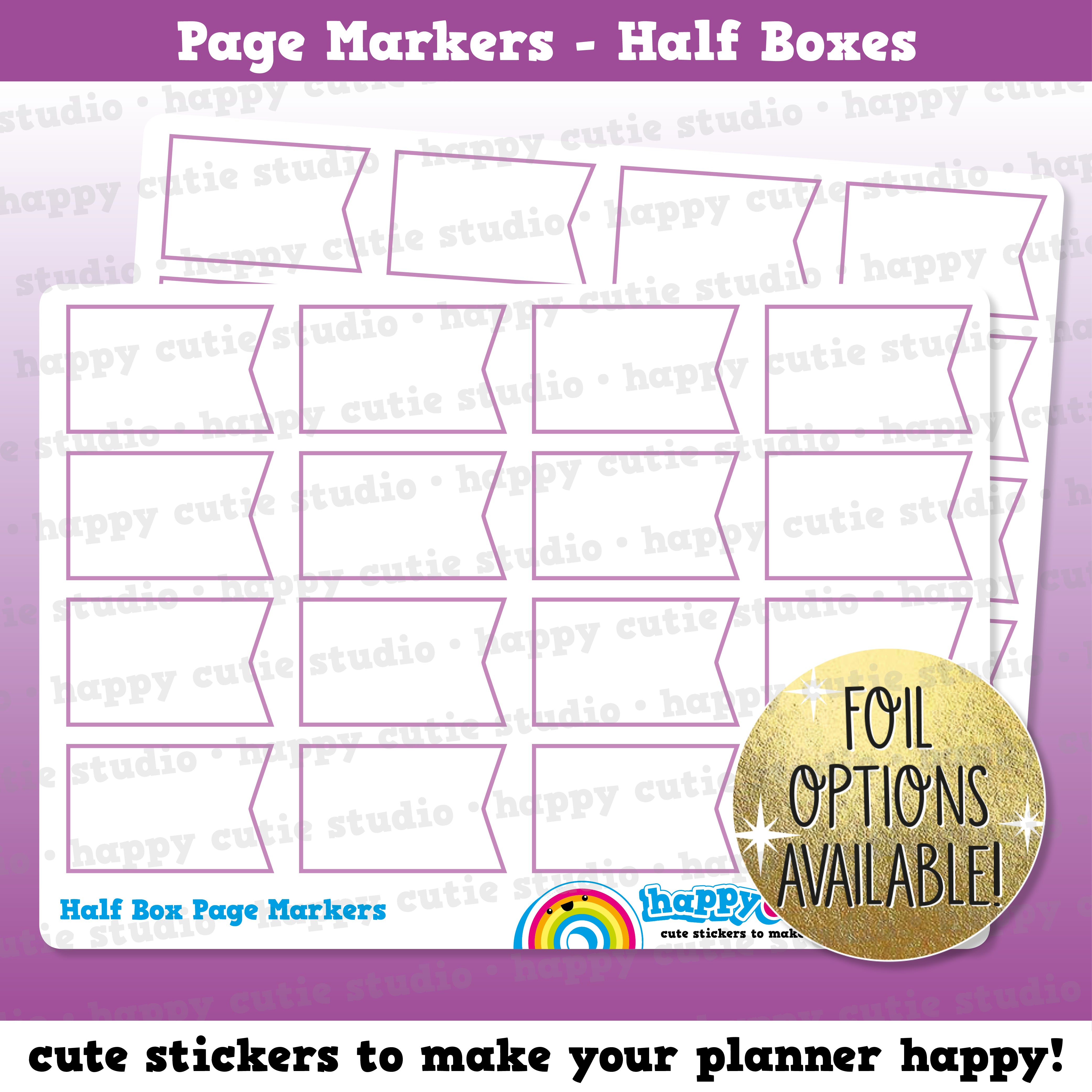 16 Cute Page Marker Half Box/Functional/Practical Planner Stickers