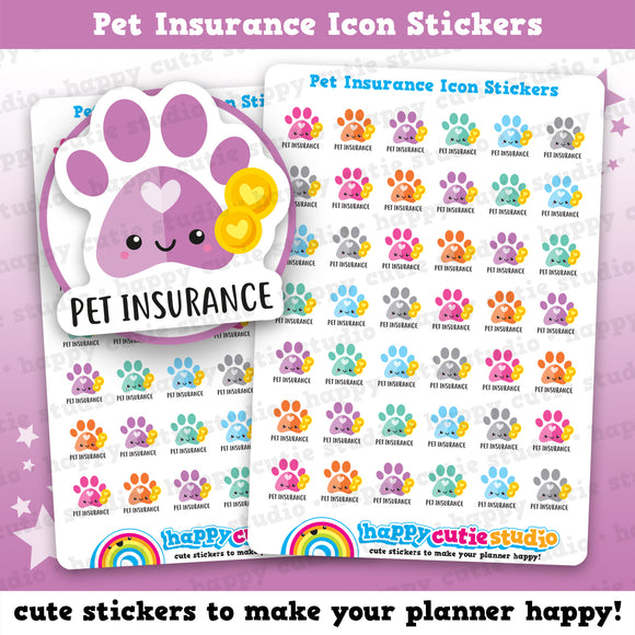 42 Cute Pet Insurance Icons/Pay Bill/ Bills Reminder Planner Stickers