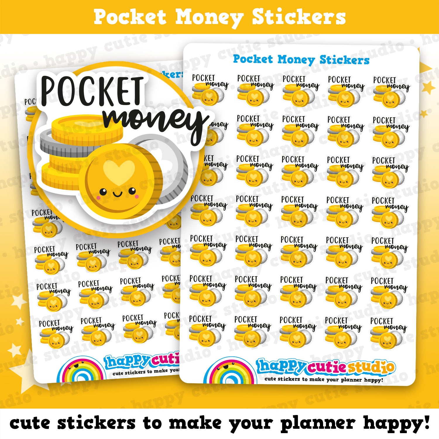 35 Pocket Money Planner Stickers