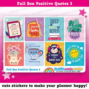 8 Full Box Positive Quotes 3/Functional/Practical Planner Stickers
