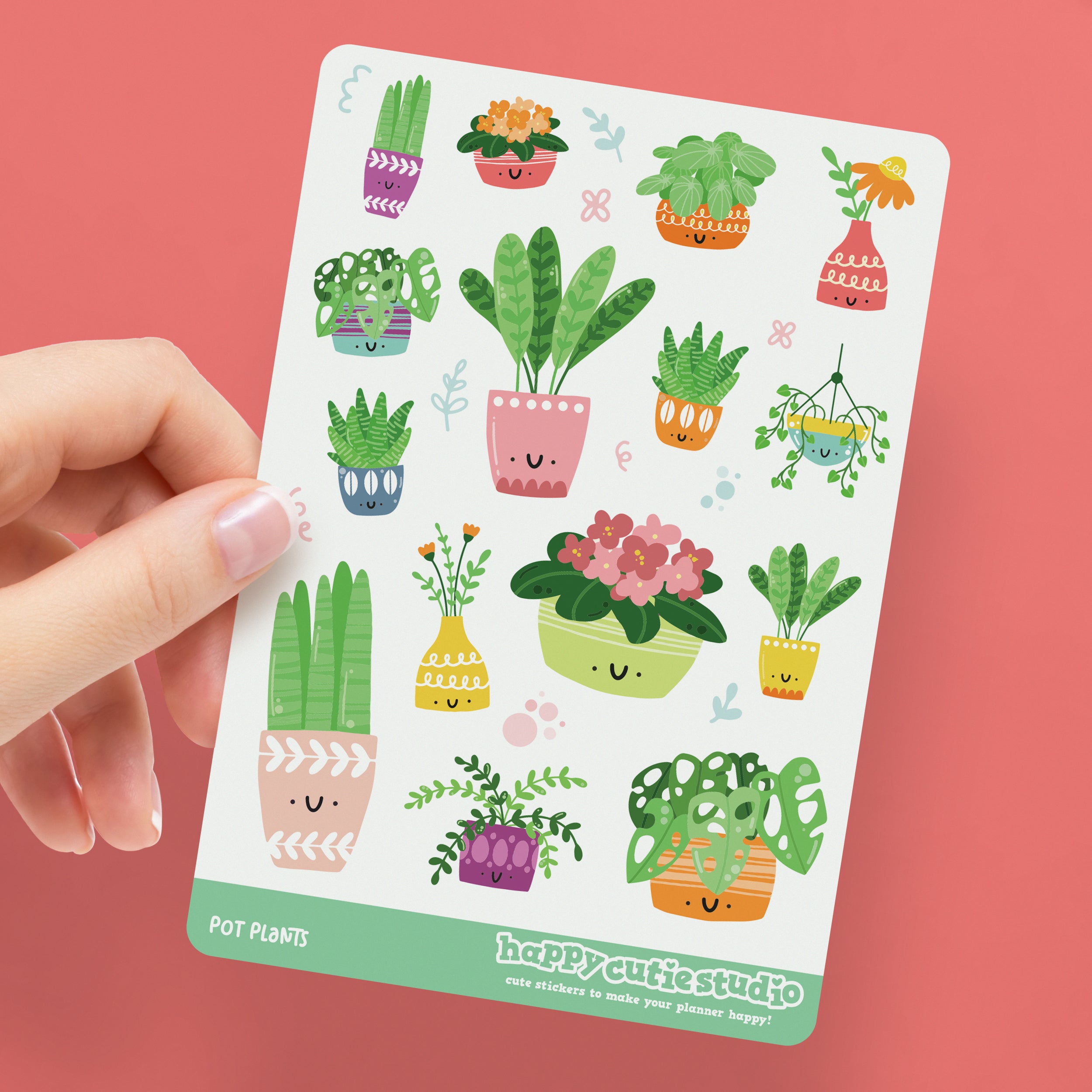 Sticker Pot Life Pot Plant Planner Stickers – HappyCutieStudio