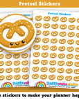 54 Cute Pretzel Planner Stickers