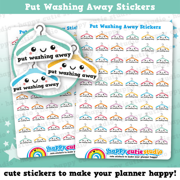 60 Cute Put Washing Away/Hangers/Laundry Planner Stickers