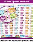 44 Cute School Update Planner Stickers