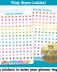 140 Cute Colourful Tiny Stars/Functional/Practical Planner Stickers