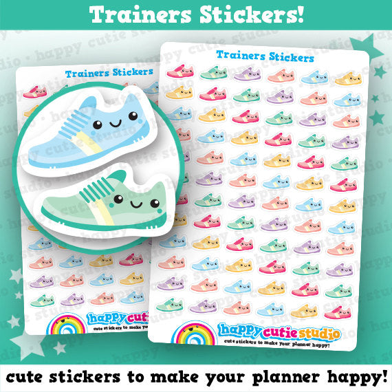 72 Cute Trainers/Sneakers/Pumps/Gym/Exercise/Work Out Planner Stickers