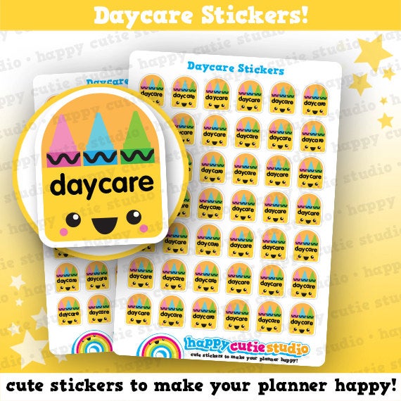 42 Cute Daycare Planner Stickers