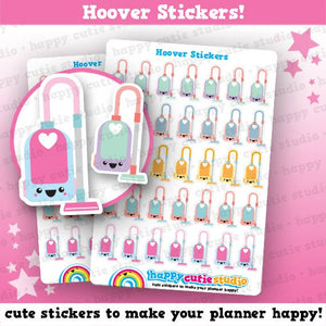 35 Cute Hoover / Vacuum Cleaner / Chores Planner Stickers