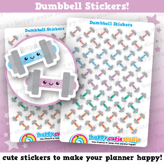 55 Cute Dumbbell/Weights/Gym/Exercise/Work Out Planner Stickers