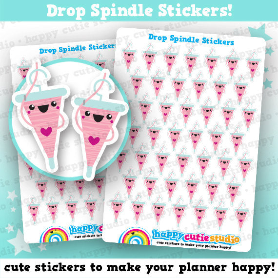 46 Cute Drop Spindle/Spinning/Yarn Planner Stickers