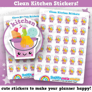 36 Cute Clean Kitchen/Chores Planner Stickers