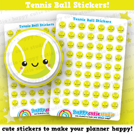 63 Cute Tennis Ball/Sport Planner Stickers