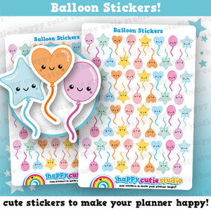 60 Cute Balloon Planner Stickers