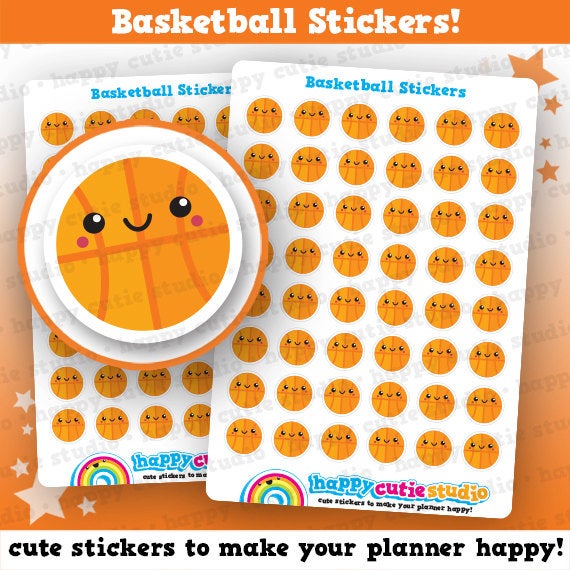 48 Cute Basketball/Sport Planner Stickers