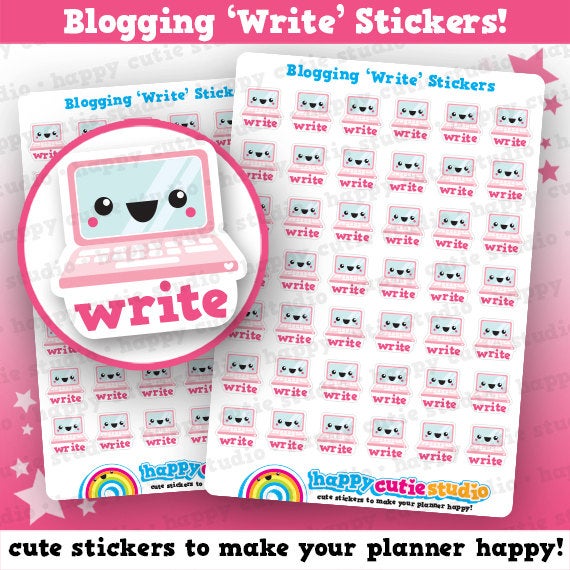 42 Cute Blogger / Blogging / Write Planner Stickers