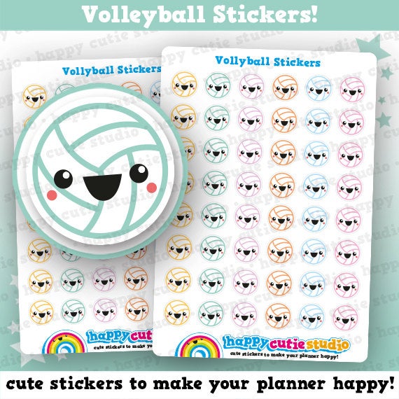 48 Cute Volleyball/Sport Planner Stickers