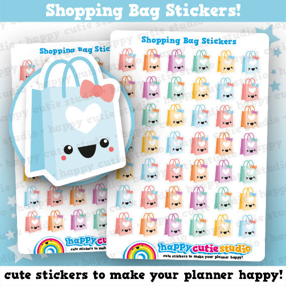 42 Cute Shopping Bag Planner Stickers