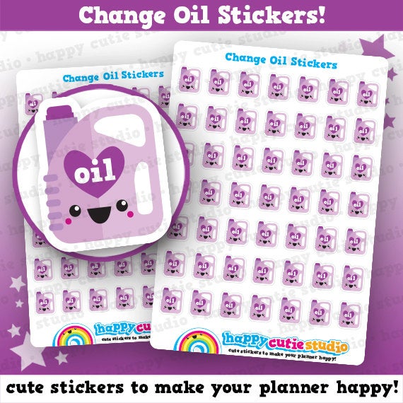 49 Cute Change Car Oil Reminder Planner Stickers