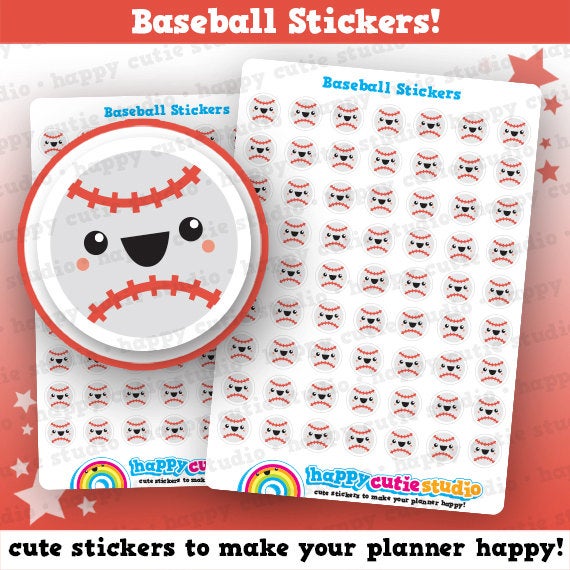 63 Cute Baseball/Sport Planner Stickers