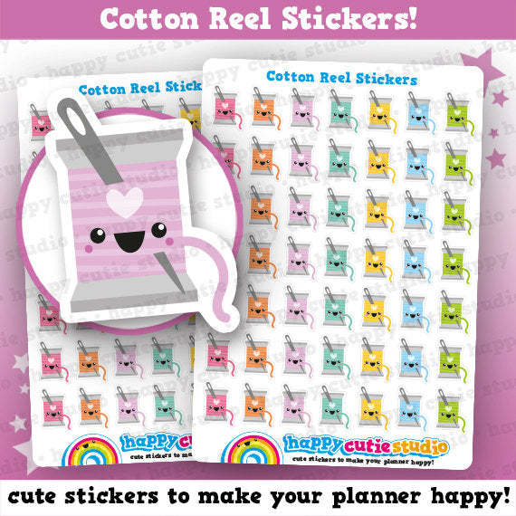 49 Cute Cotton Reel/Sewing/Craft Stickers