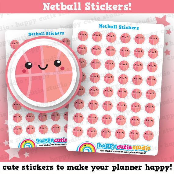 48 Cute Netball/Sport Planner Stickers