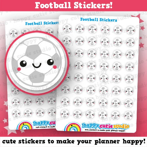 48 Cute Football/Sport Planner Stickers