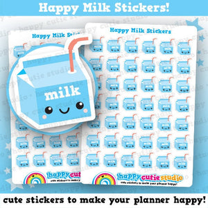 42 Cute Happy Milk Planner Stickers