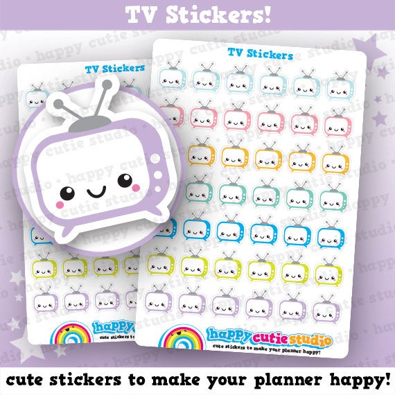 42 Cute TV/Programme Planner Stickers