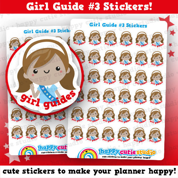 36 Cute Girl Guides #3 Planner Stickers