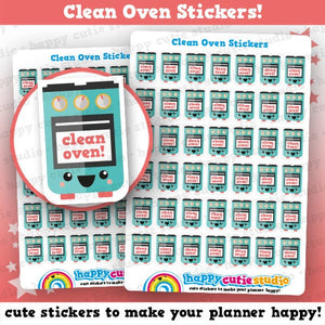 42 Cute Clean Oven/Chores Planner Stickers