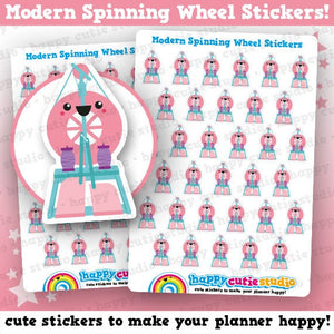 33 Cute Modern Spinning Wheel Planner Stickers