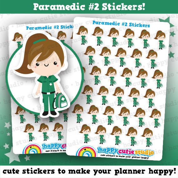 33 Cute Paramedic #2/Doctor/Hospital Planner Stickers