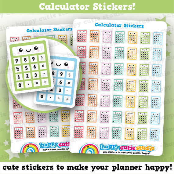 49 Cute Calculator Planner Stickers