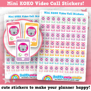 63 Cute MINI Koko Video Call Planner Stickers