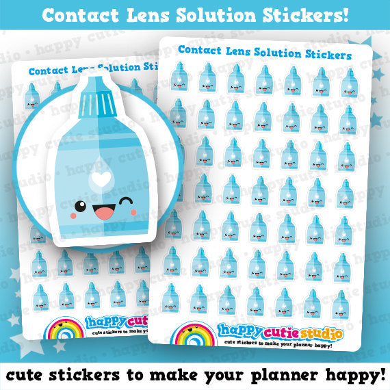 Useful Contacts Sticker 49 Cute Contact Lens Solution Planner Stickers – HappyCutieStudio