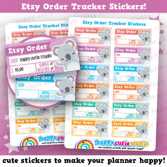 12 Cute Etsy Order Tracker Planner Stickers