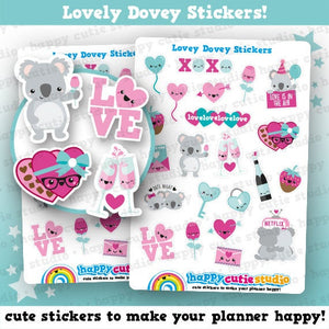 22 Cute Love/Lovey Dovey/Valentine's Day/Date Night Planner Stickers