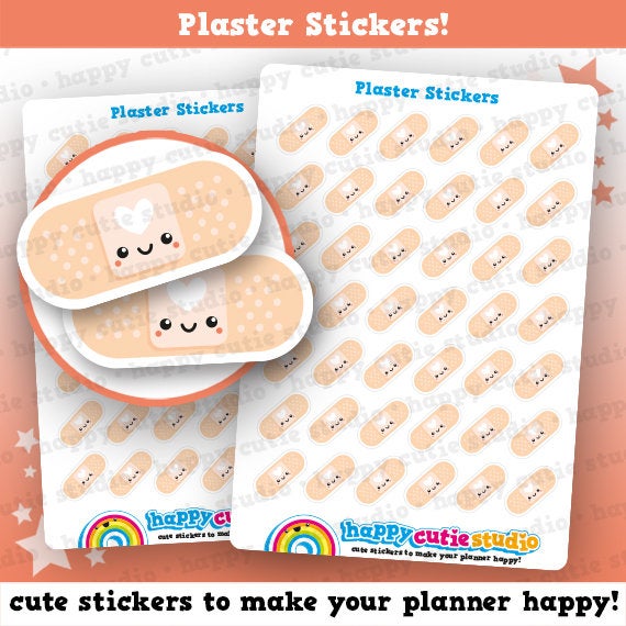 42 Cute Plaster/Band Aid /Bandage Planner Stickers