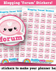 48 Cute Forum / Blogging / Blogger Planner Stickers
