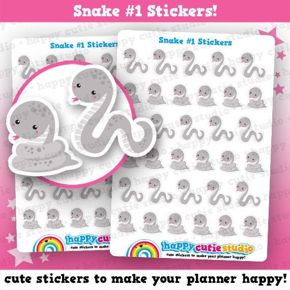 33 Cute Snake/Pet Planner Stickers