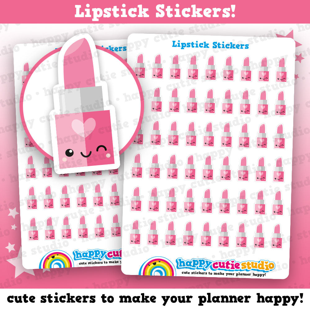 54 Cute Lipstick/Make-Up Planner Stickers