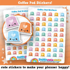 54 Cute Coffee Pod/Capsules Planner Stickers