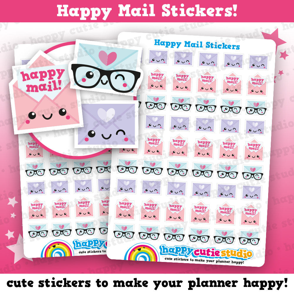 54 Cute Happy Mail Planner Stickers