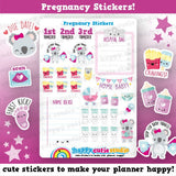 66 Cute Pregnancy/Pregnant/Baby Planner Stickers