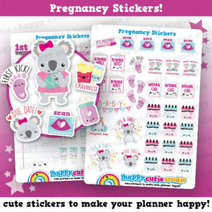 66 Cute Pregnancy/Pregnant/Baby Planner Stickers